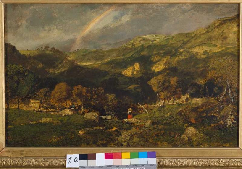 Landschaft nach dem Gewitter von Etienne-Pierre Théodore Rousseau