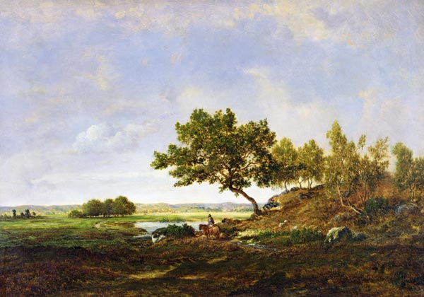 The Pond at the Foot of the Hill, c.1848-55 von Etienne-Pierre Théodore Rousseau