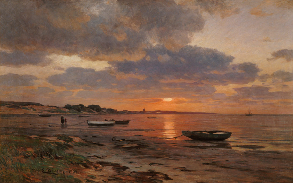 Sonnenuntergang an der Ostsee von Eugen Dücker
