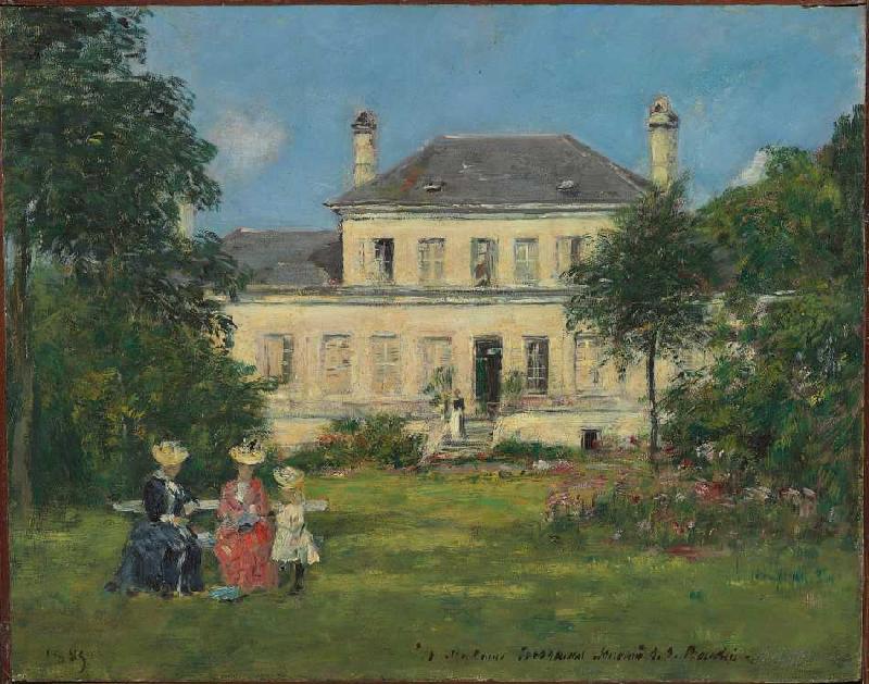 Haus und Garten des Malers Braquaval von Eugène Boudin