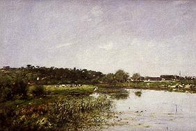 Flußlandschaft la Touques. 1890