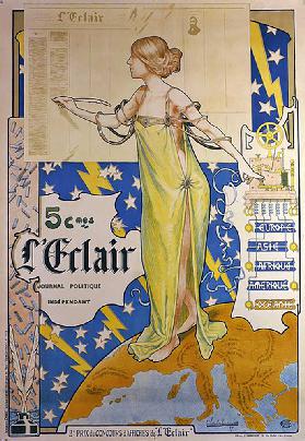 Plakat für die Zeitung Leclair, 1897 1897