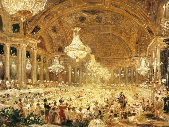 Dinner at the Tuileries von Eugene Emmanuel Viollet-le-Duc