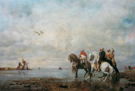 Falkenjagd in der Sahara 1865