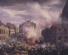 The Burning of the Chateau d'Eau at the Palais-Royal 24th Febru