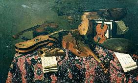Still life with musical instruments
