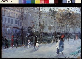 Boulevard in Paris 1909