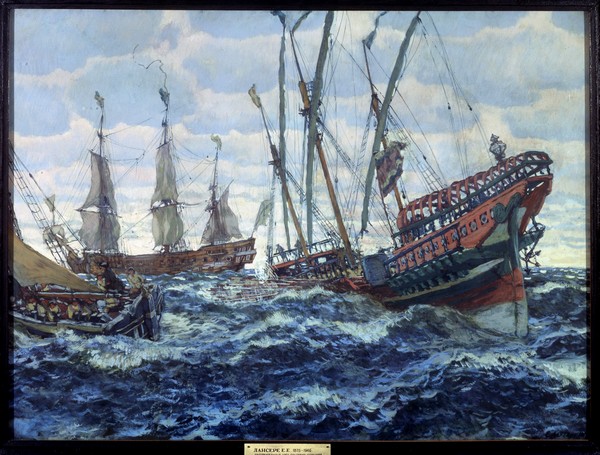 Schiffe aus der Zeiten Peters I. von Evgeni Evgenievitch Lanceray