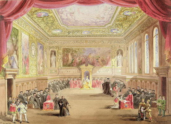 The Trial, Act IV, Scene I from Charles Kean's production of 'The Merchant of Venice', Princess Thea von F. Lloyds