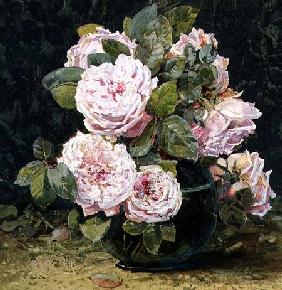 Roses in a Green Bowl 1880  on