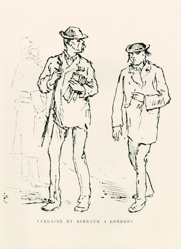 Paul Verlaine und Arthur Rimbaud in London von Felix Elie Regamey