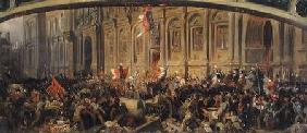 Alphonse de Lamartine (1790-1869) Rejecting the Red Flag at the Hotel-de-Ville, Paris 25th Febru