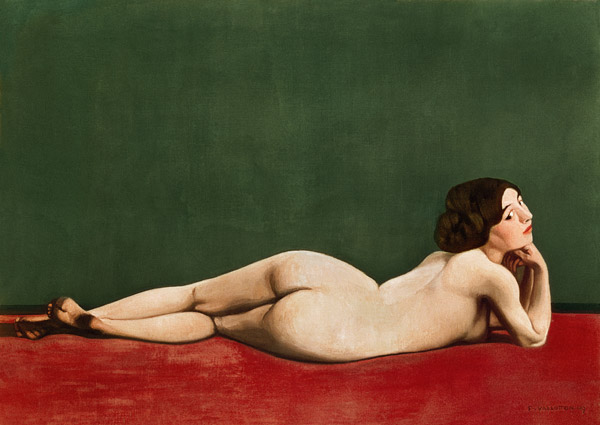 Nude Stretched out on a Piece of Cloth von Felix Vallotton