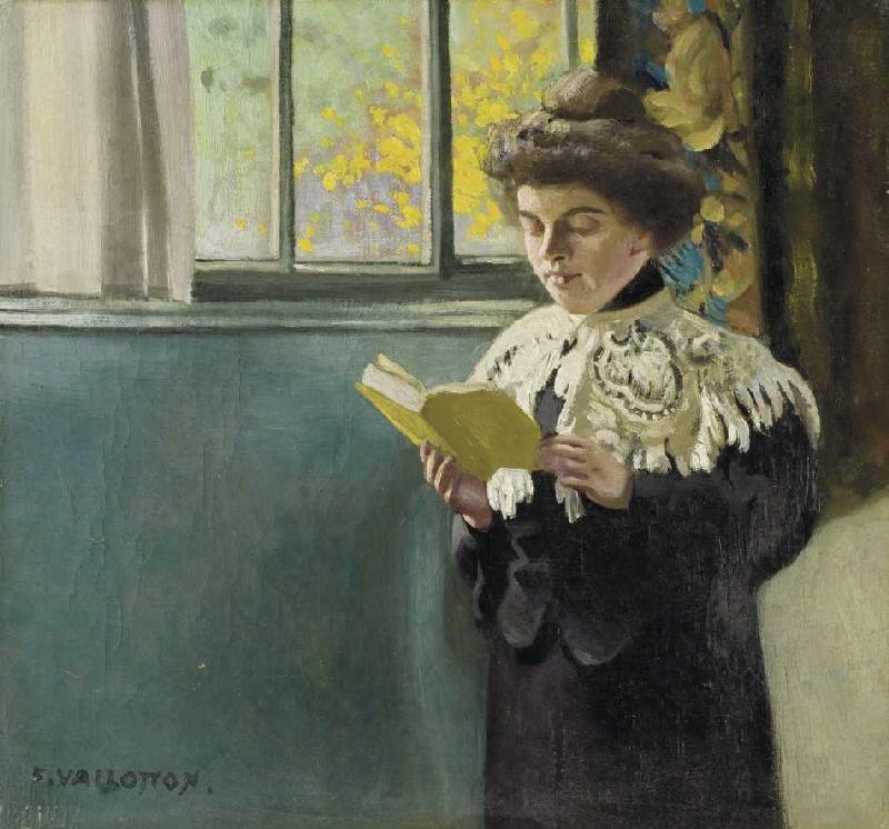 Lesende am Fenster von Felix Vallotton