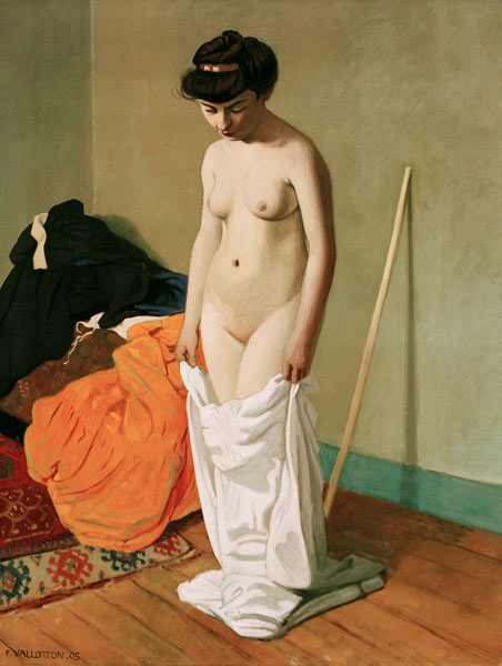 F.Vallotton / Standing Nude, Undressing von Felix Vallotton