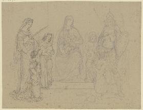 Madonna mit dem Heiligen Georg, der Heiligen Agnes sowie einem Stifter und dessen Frau, vermutlich a