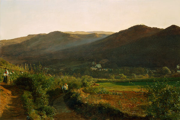 Landschaft mit Weinbergen von Ferdinand Georg Waldmüller