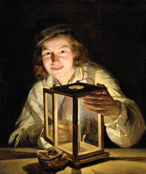 The Young Stableboy with a Stable Lamp von Ferdinand Georg Waldmüller