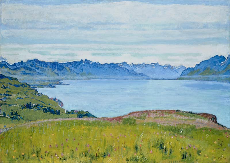 Landschaft am Genfer See von Ferdinand Hodler