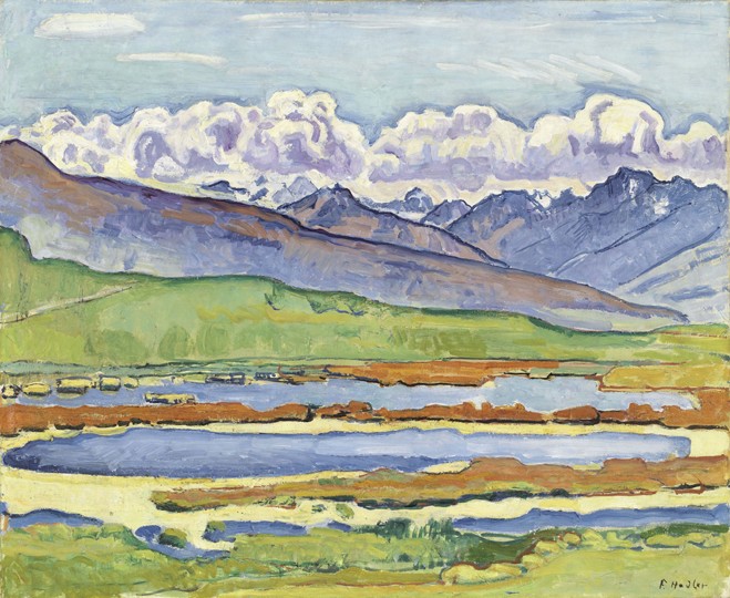 Landschaft bei Montana von Ferdinand Hodler