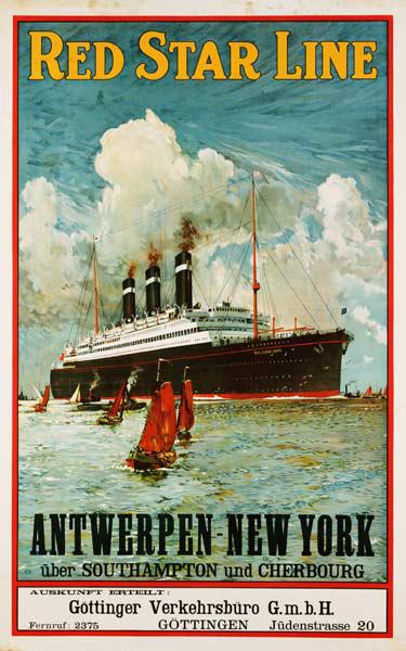 Red Star Line, Antwerpen-New York Um 1910