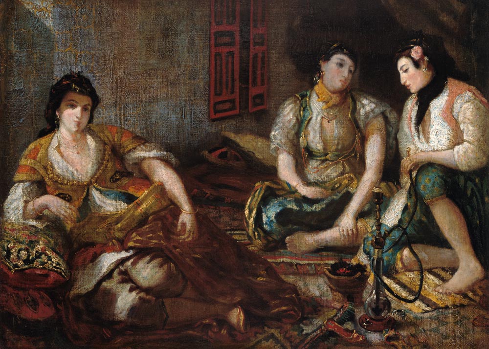 Drei arabische Frauen (Studie zum Ölgemälde) von Ferdinand Victor Eugène Delacroix
