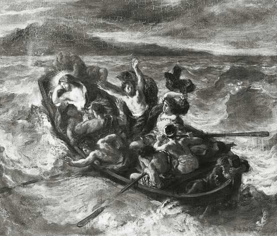 Christ on the Sea of Galilee von Ferdinand Victor Eugène Delacroix