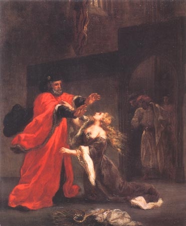 Desdemona wird von ihrem Vater verflucht von Ferdinand Victor Eugène Delacroix