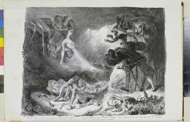Faust und Gretchen, Walpurgisnacht. von Ferdinand Victor Eugène Delacroix