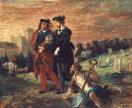 Hamlet and Horatio in the Cemetery von Ferdinand Victor Eugène Delacroix