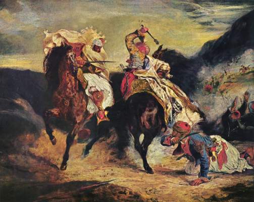 Kampf des Giaur mit dem Pascha von Ferdinand Victor Eugène Delacroix
