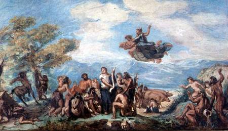 Orpheus Teaching the Greeks the Art of Peace von Ferdinand Victor Eugène Delacroix