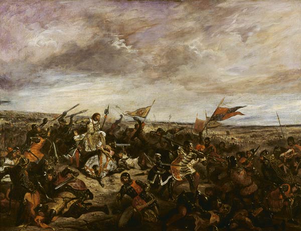 King John II 'the Good' (1319-64) of France at the Battle of Poitiers, 19th September 1356 von Ferdinand Victor Eugène Delacroix