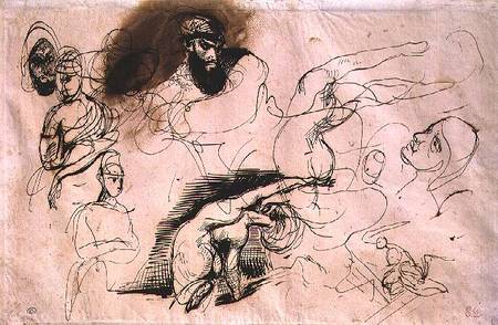 Sketch for Sardanapalus von Ferdinand Victor Eugène Delacroix