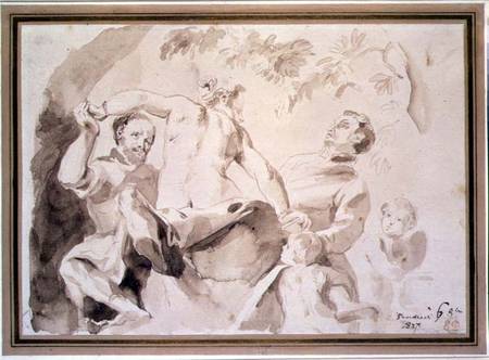 Study after Veronese's Allegory of Love von Ferdinand Victor Eugène Delacroix