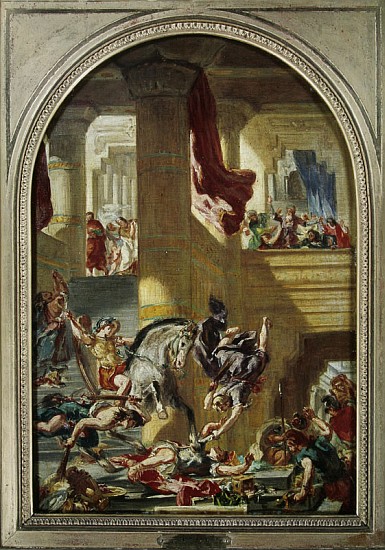 The Expulsion of Heliodorus from the Temple, c.1857 von Ferdinand Victor Eugène Delacroix