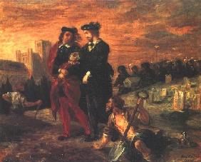 Hamlet und Horatio auf dem Friedhof oder Hamlet und die beiden Totengräber 1839