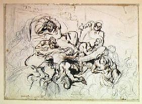 Study for the Death of Sardanapalus 1864  & in
