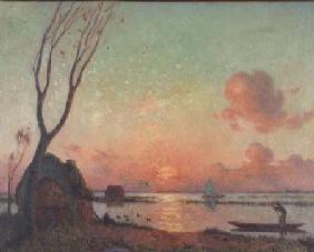 Sunset in Grande Briere c.1910