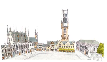 Burg Square. Bruges, Belgium