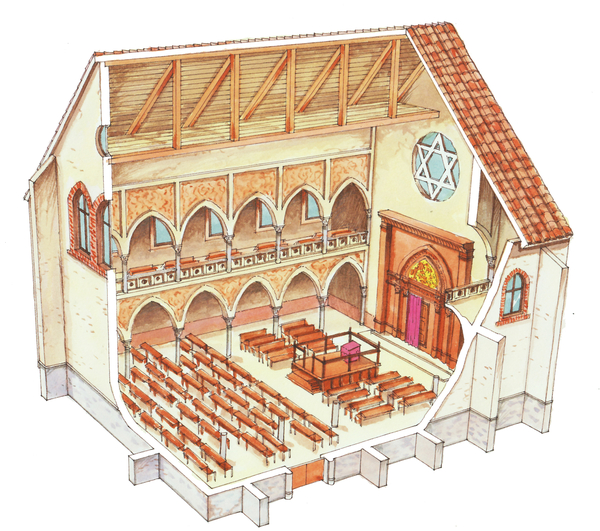 Synagogue. 15th century. Central Europe von Fernando Aznar Cenamor