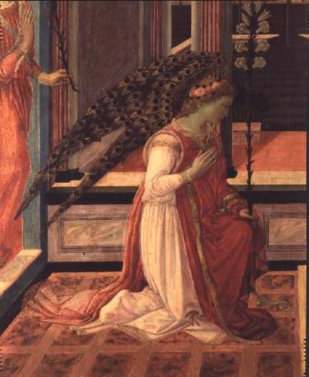 Annunciation (detail of 58343) von Filippino Lippi