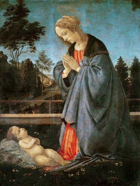 Madonna worshipping the Child, c.1477-80 von Filippino Lippi