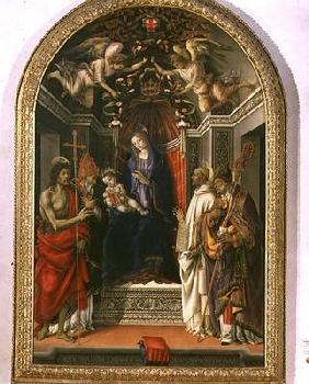 Madonna and Child with SS. John the Baptist, Victor, Bernard and Zenobius, known as the Madonna of t 19th