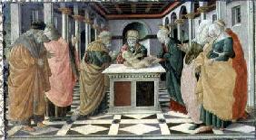 The Presentation in the Temple, predella panel to The Nativity altarpiece in the Museo Civico 1470