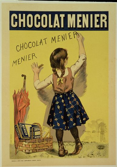 Reproduction of a poster advertising 'Menier' chocolate von Firmin Bouisset