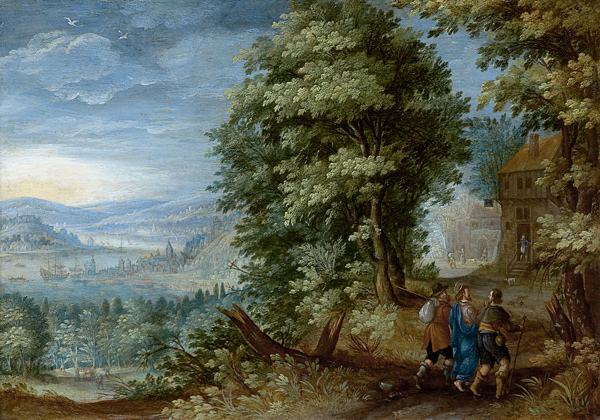 Der Gang nach Emmaus von Flämischer Meister um 1600