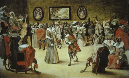 Monkeys and Cats at a Masked Ball von Flemish School