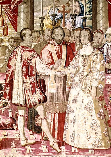 The Charles V Tapestry depicting the Marriage of Charles V (1500-58) to Isabella of Portugal (1503-3 von Flemish School