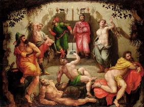 Plato's Cave (oil on panel) 19th